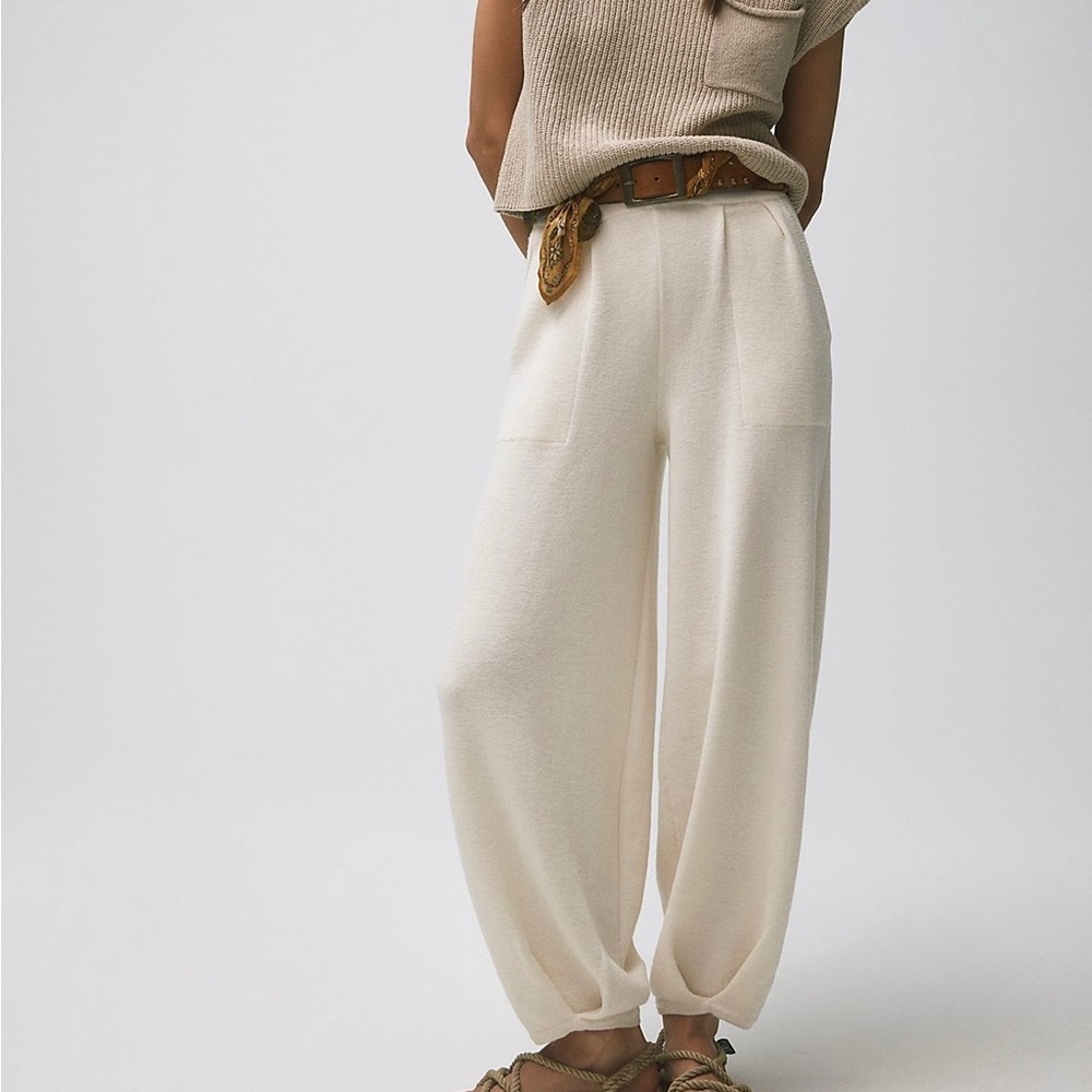 free people, knit pant, size x small, bone, nwot